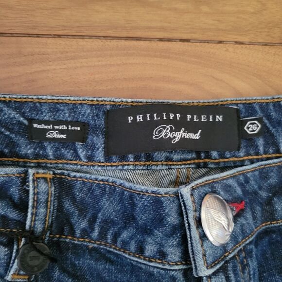 PHILIPP PLEIN straight destressed jeans 26 - Picture 12 of 14